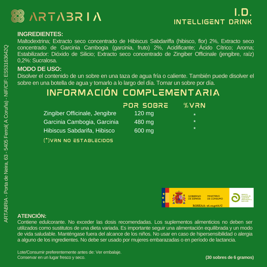 ID ARTABRIA (INFUSIÓN SOLUBLE) - (30 sobres)